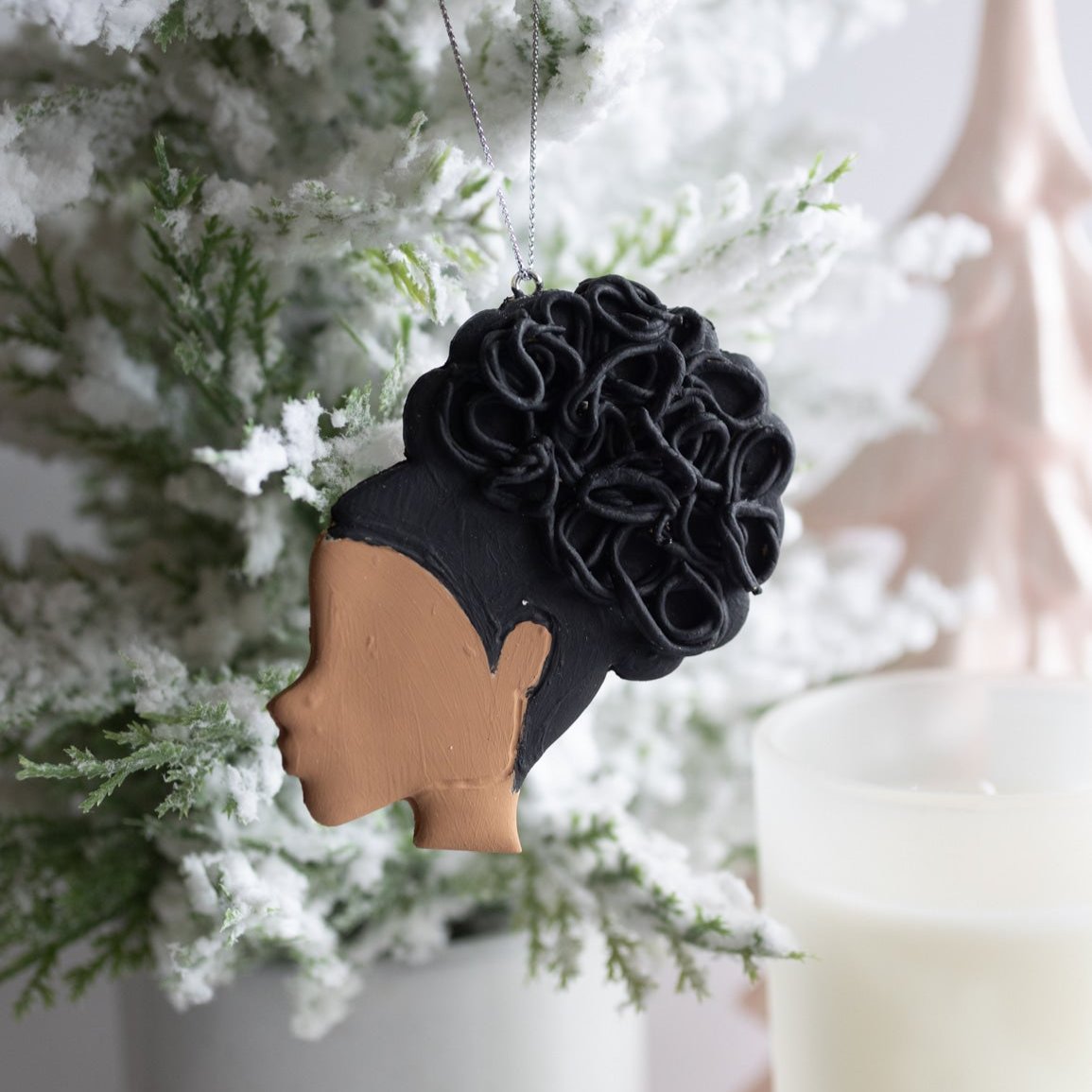 Christmas Girl Magic- African American Ornament
