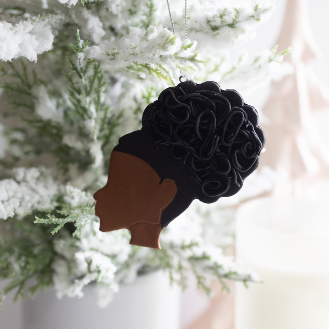 Christmas Girl Magic- African American Ornament