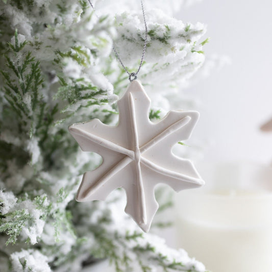 Snowflake- Handcrafted Polymer Clay Christmas Ornament