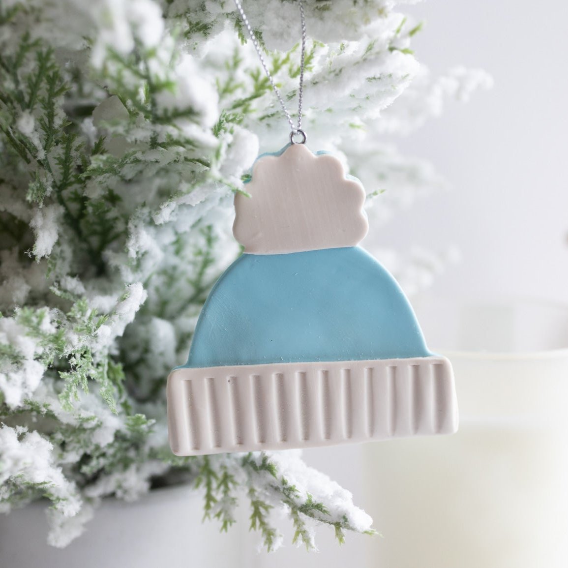 Beanie- Handcrafted Polymer Clay Christmas Ornament