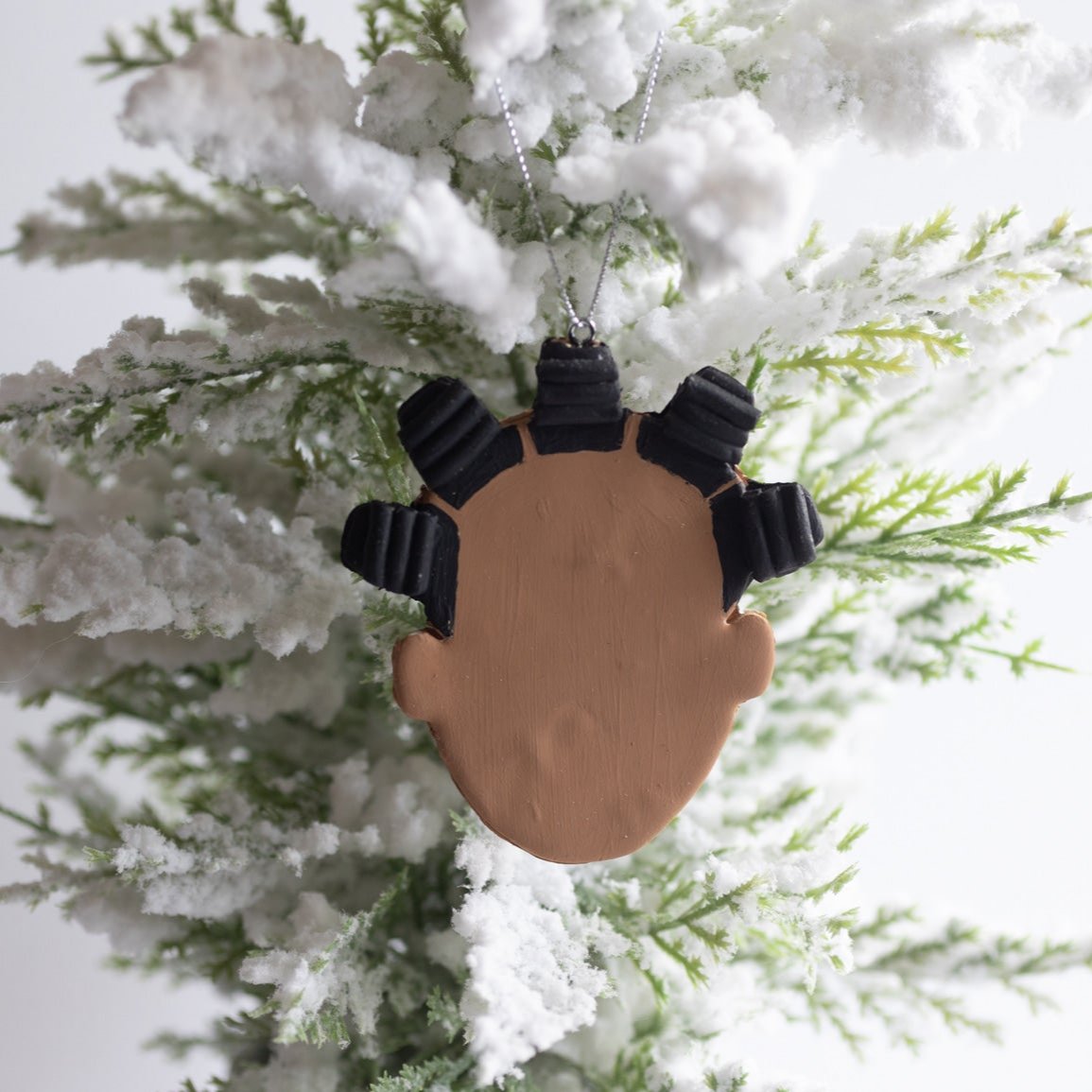 Bantu Knot Queen- African American Christmas Ornament