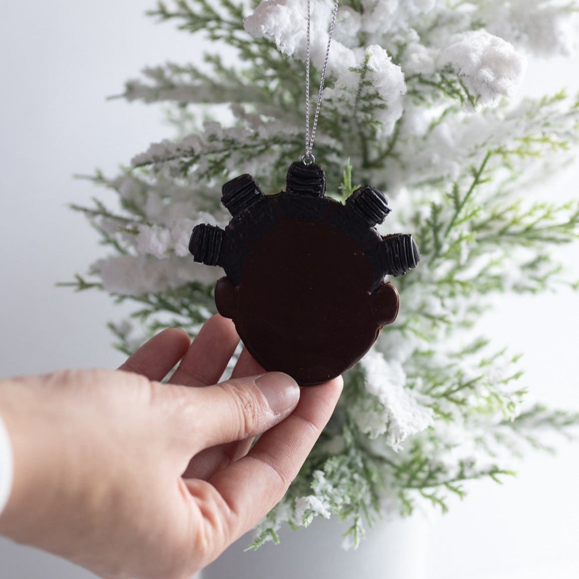 Bantu Knot Queen- African American Christmas Ornament