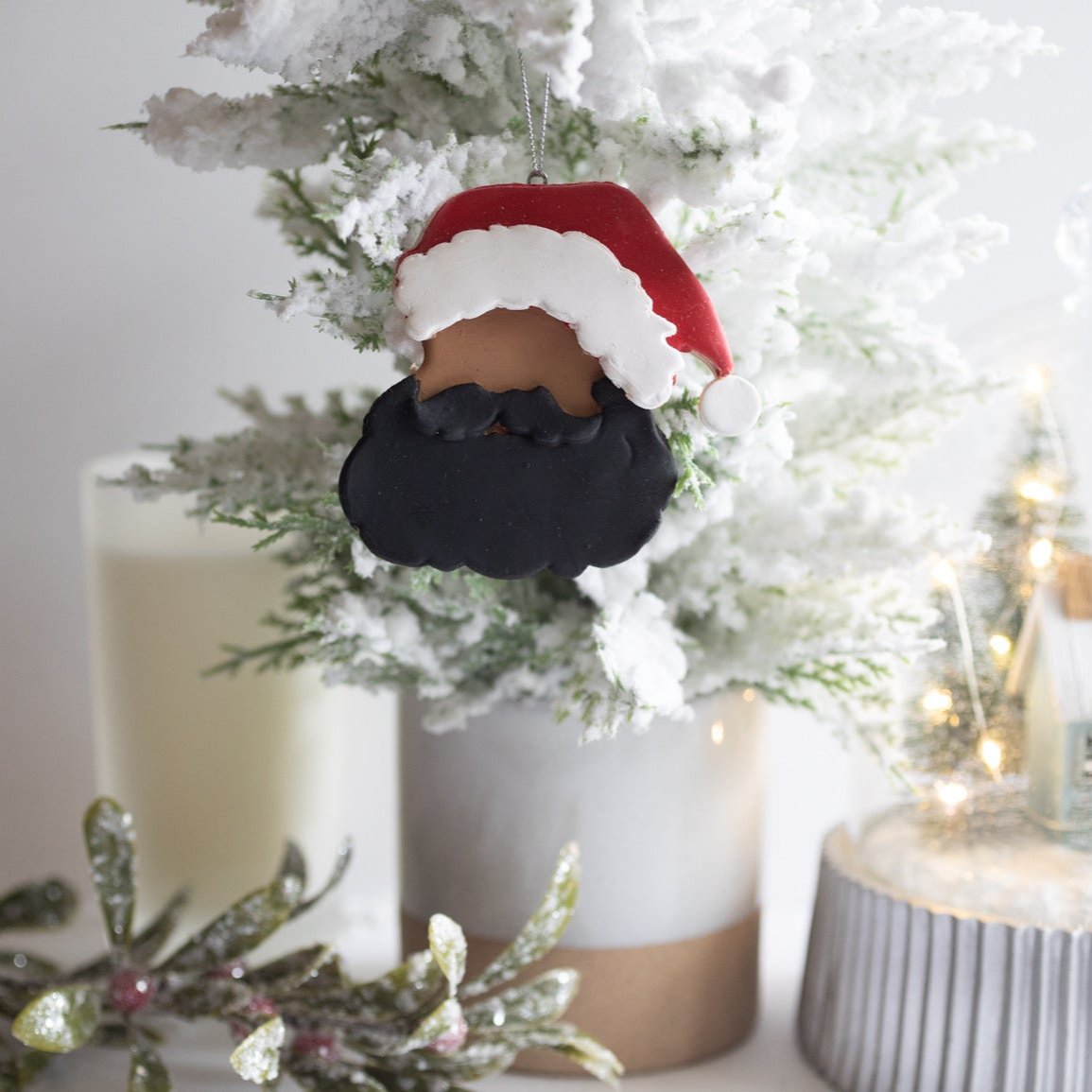 Black Santa Claus Matters- African American Ornament