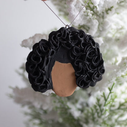 Curls for Days- African American Ornament