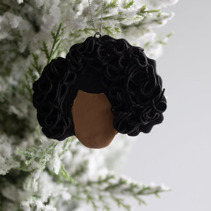 Curls for Days- African American Ornament