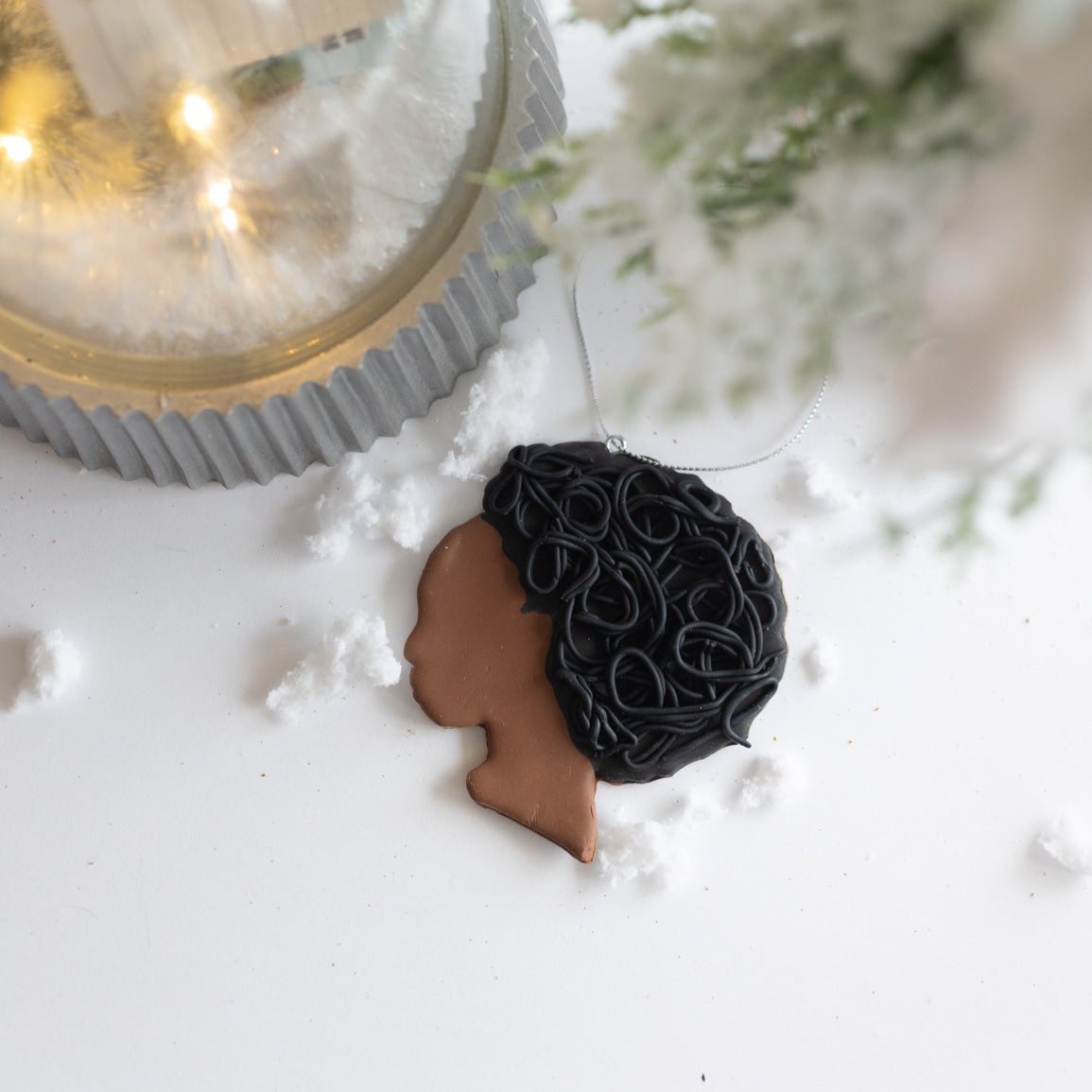 Natural Queen- African American Ornament